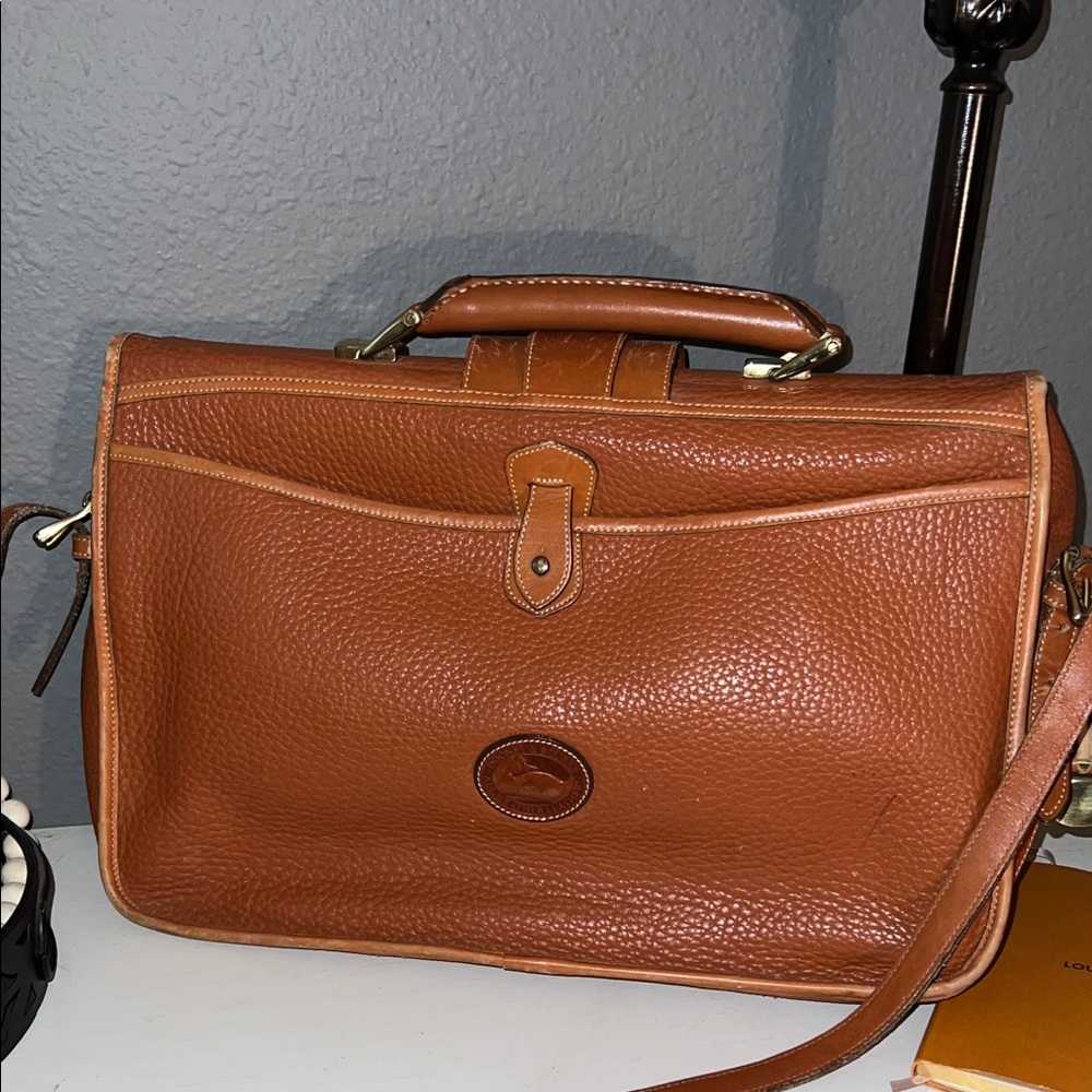 Dooney & Bourke Tan Leather Laptop Bag